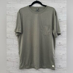VUORI Shirt Mens Tradewind Performance Tee Shirt Olive Green Athletic Large